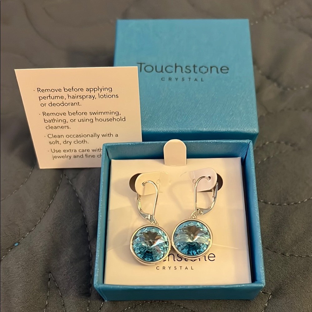 Touchstone Crystal Blue Earrings